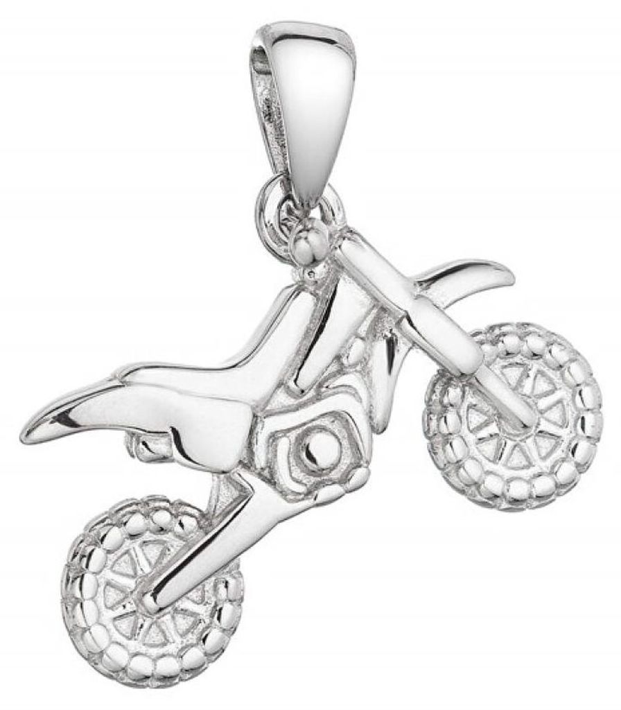 Srebrny wisiorek motocykl 64015 Zdjęcie produktu 