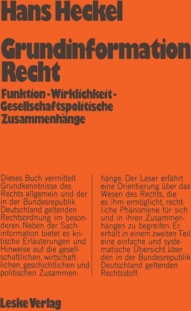 Grundinformation Recht