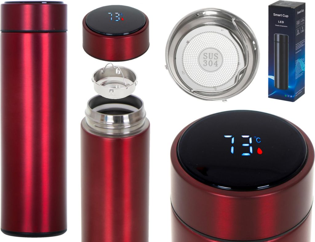 Aga Termoska LED 500ml Červená Obrázok produktu 