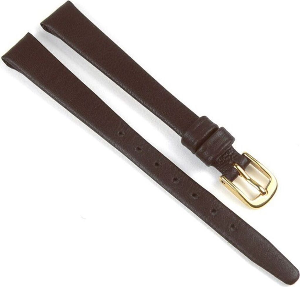 Natina Clip Ersatzband Uhrenarmband Leder braun 10mm 23939G