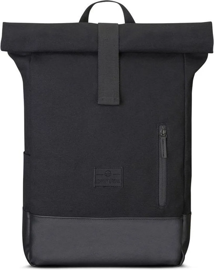 Sac à dos rolltop en toile noire 15L avec compartiment PC portable 15"