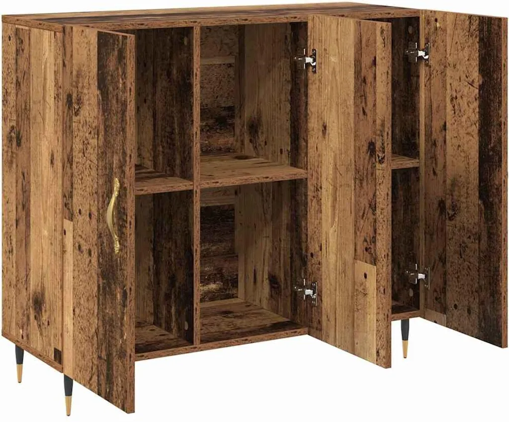 vidaXL Credenza marrone 90 x 34 x 80 cm Materiale a base di legno - 4
