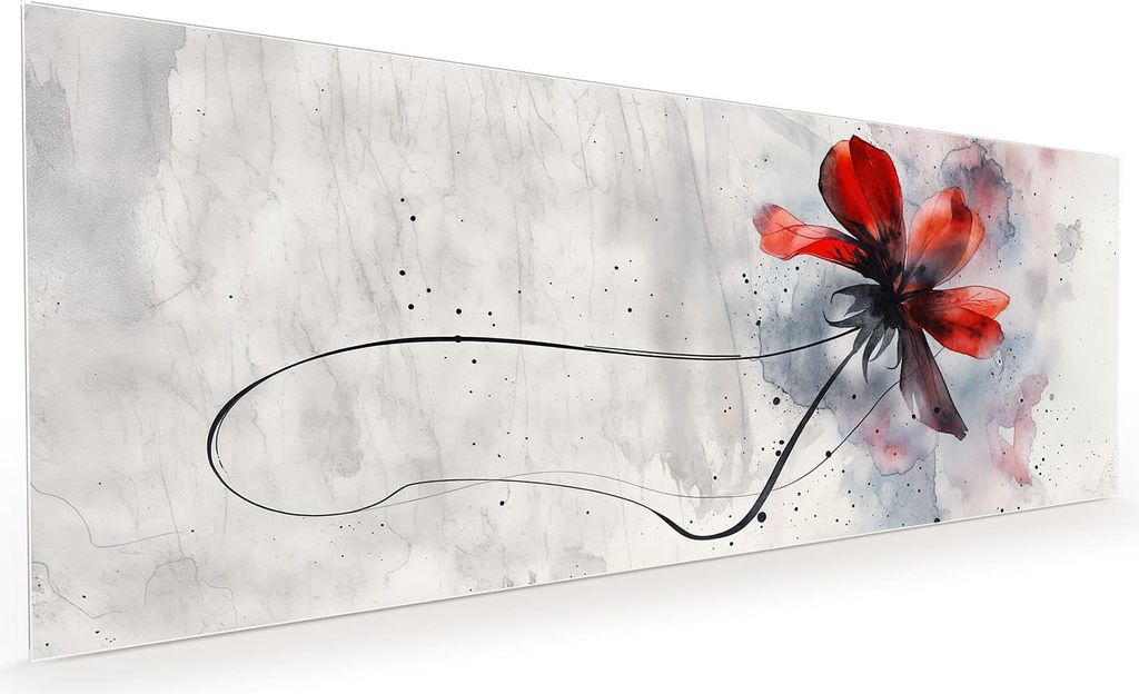Küchenrückwand Spritzschutz Glas mit Motiv Abstrakte Blüte 40 x 40 cm