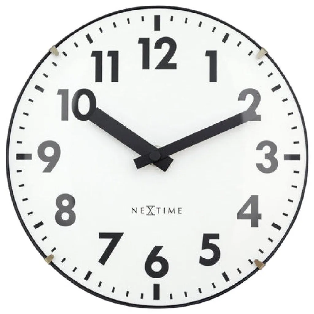 Horloge Murale Design 20cm NeXtime Duomo Mini Noire pour Déco Moderne