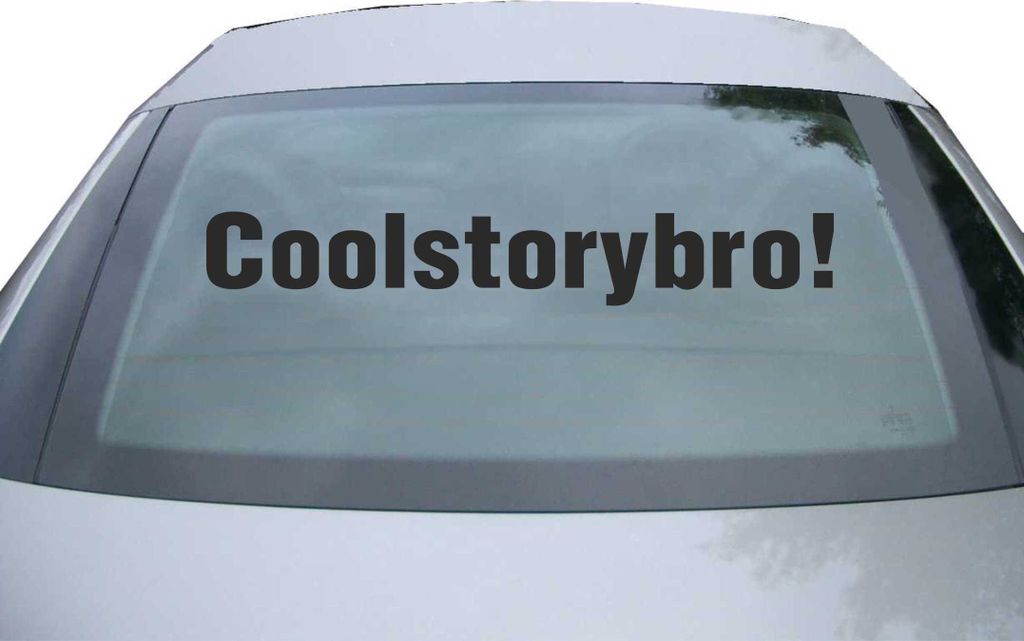 Indigos UG - Aufkleber Heckscheibe & Motorklappe DE2876 - schwarz - 600x90 mm - Cool Story Bro - Fisch - Auto Scheiben Fenster Heckklappe Tuning Ra...