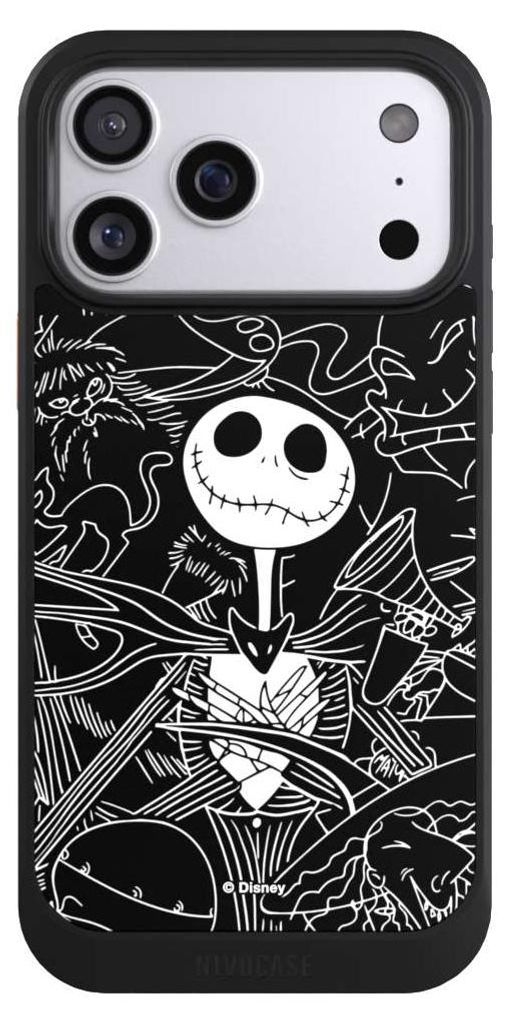 NIVOCASE Hülle für Apple iPhone 17 Pro Max Handyhülle NIVOcore Case Schwarz Disney Halloween Nightmare Before Christmas