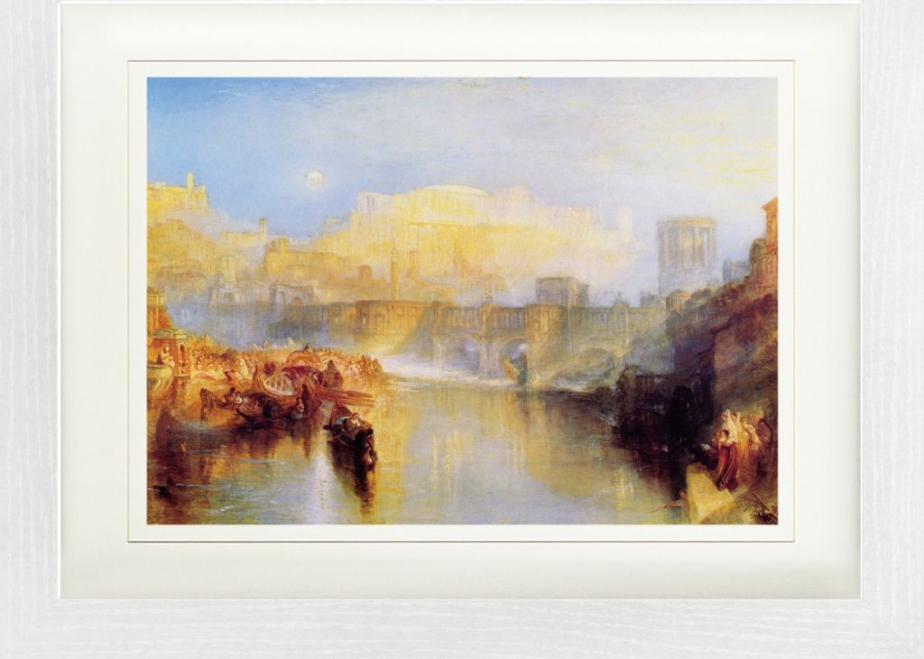 Joseph William Turner Gerahmtes Bild Mit Edlem Passepartout | Wand-Bilder | Im Bilderrahmen - Altes Rom, Agrippina Landet Mit Der Asche Von Germani...