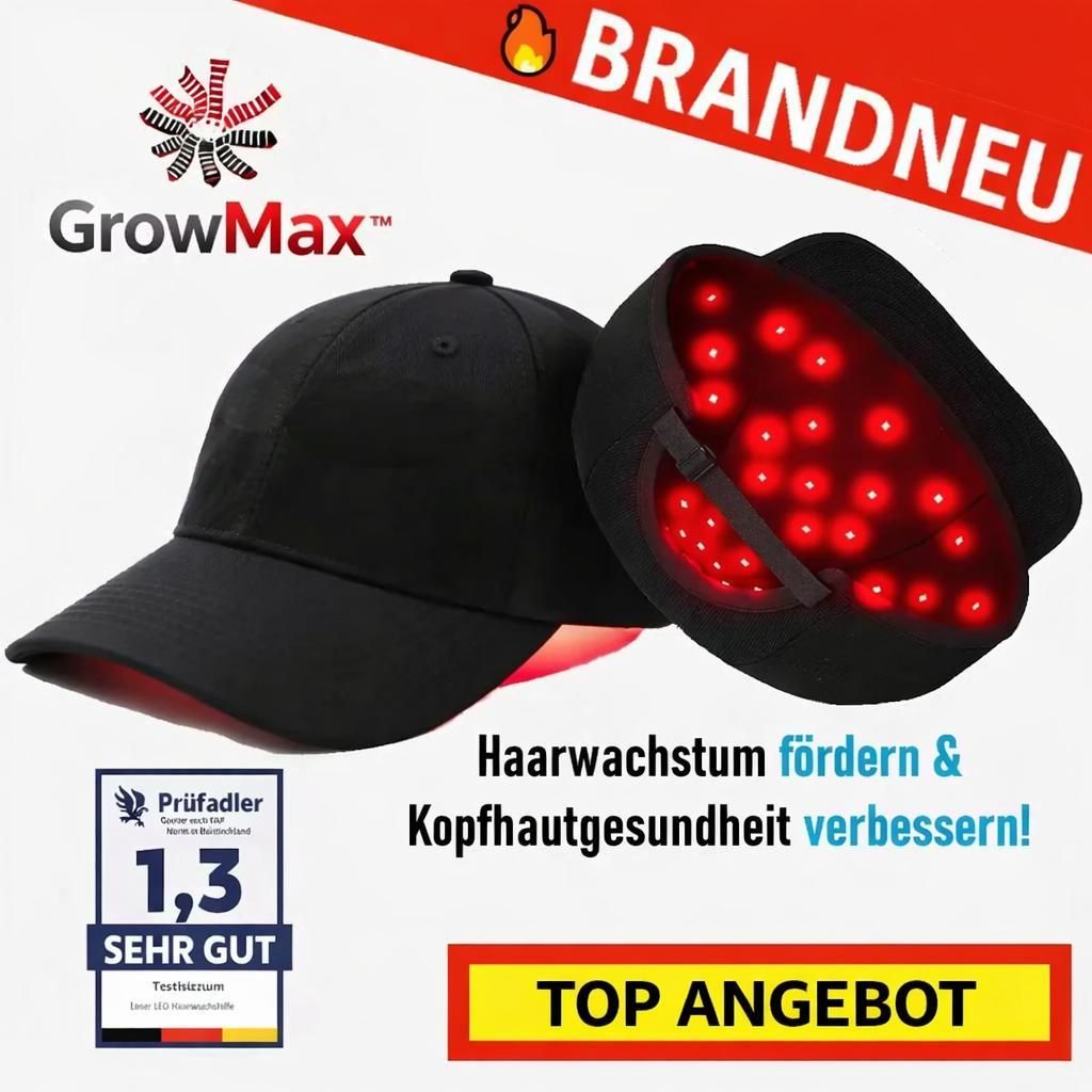 GrowMax LED Laser Cap Haarkappe - Förderung Haarwuchs & Vorbeugung Haarausfall!