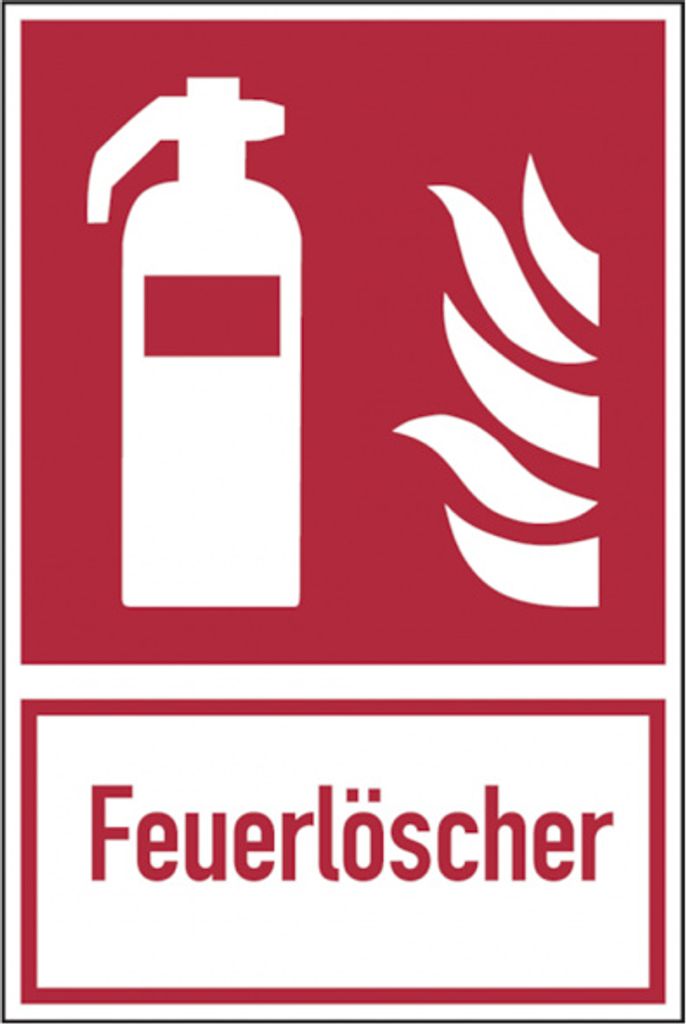 Dreifke Aufkleber Brandschutzzeichen, Kombischild Feuerlöscher | Folie selbs...