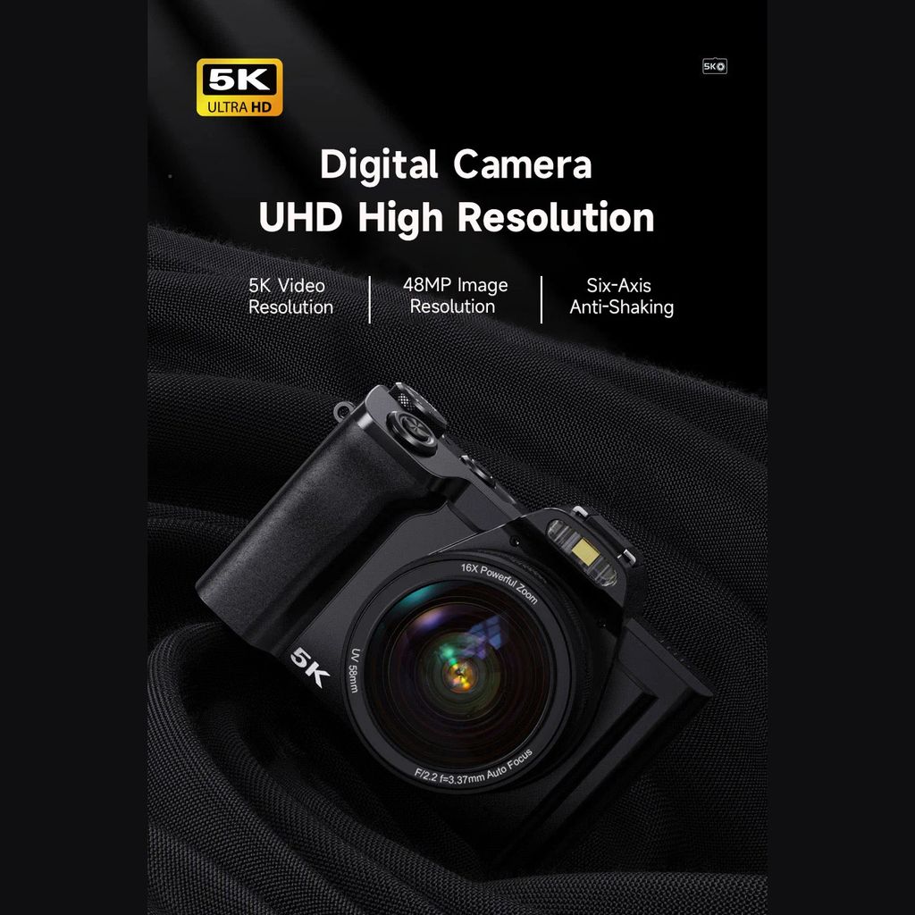 INF Digitální fotoaparát 5K 48MP 16x zoom 3,5palcový Obrázek produktu 6