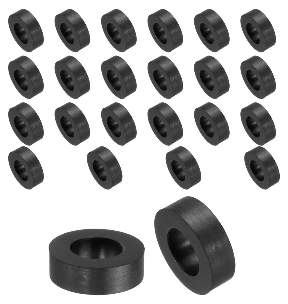 24 Gummiringe, 16 mm Außendurchmesser, 85 mm Innendurchmesser, 5 mm Höhe, runde Antivibrations-Abstandshalter, Gummibuchsen, Tüllen, dicke Gummi...
