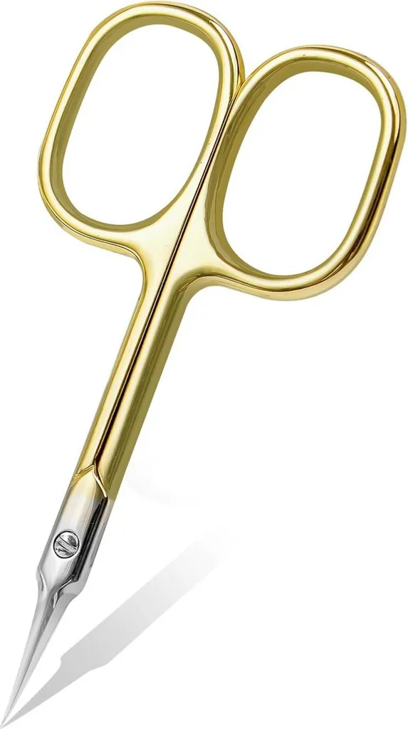 Forbici professionali per cuticole con punta ricurva in acciaio inox - Taglio extra affilato e preciso, per rimuovere cuticole, sopracciglia e ciglia