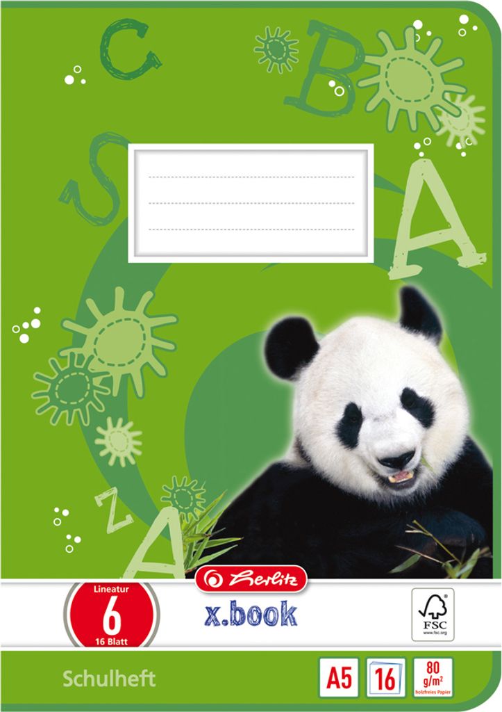 Cahier scolaire Herlitz x.book, DIN A5, linéature 6 / Image du produit 