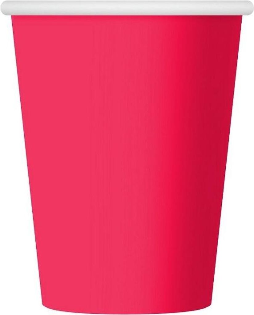 Párty papírové kelímky tmavě růžové - 250 ml - 6 ks Obrázek produktu 