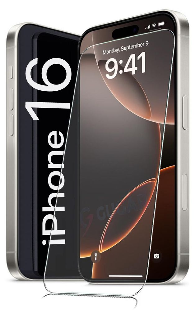 Für iPhone 16 ( 6.1" ) - Panzerglas Glasfolie Display Schutz Folie Glas 9H Hart Echt Glas Displayschutzfolie