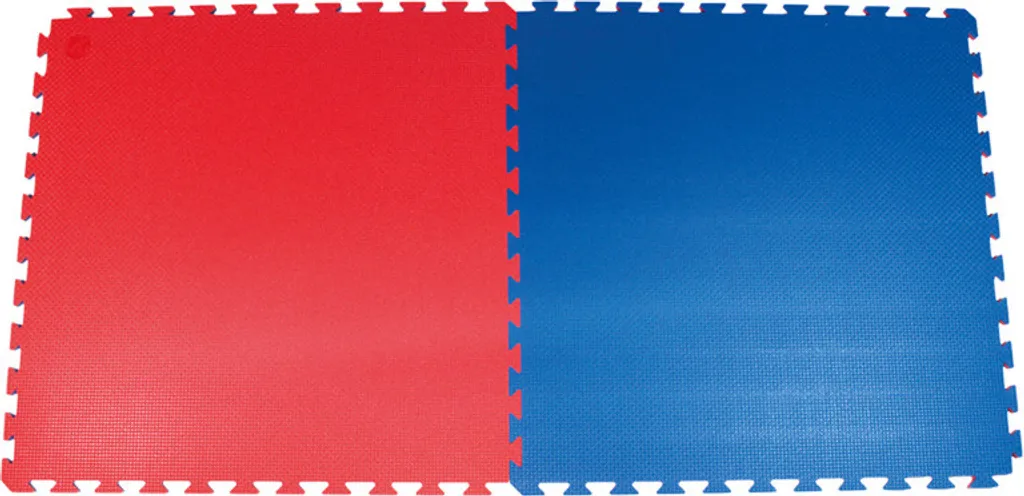 Tapis de sol Tatami Gym rouge bleu pour dojo et salle de sport 1x1 m