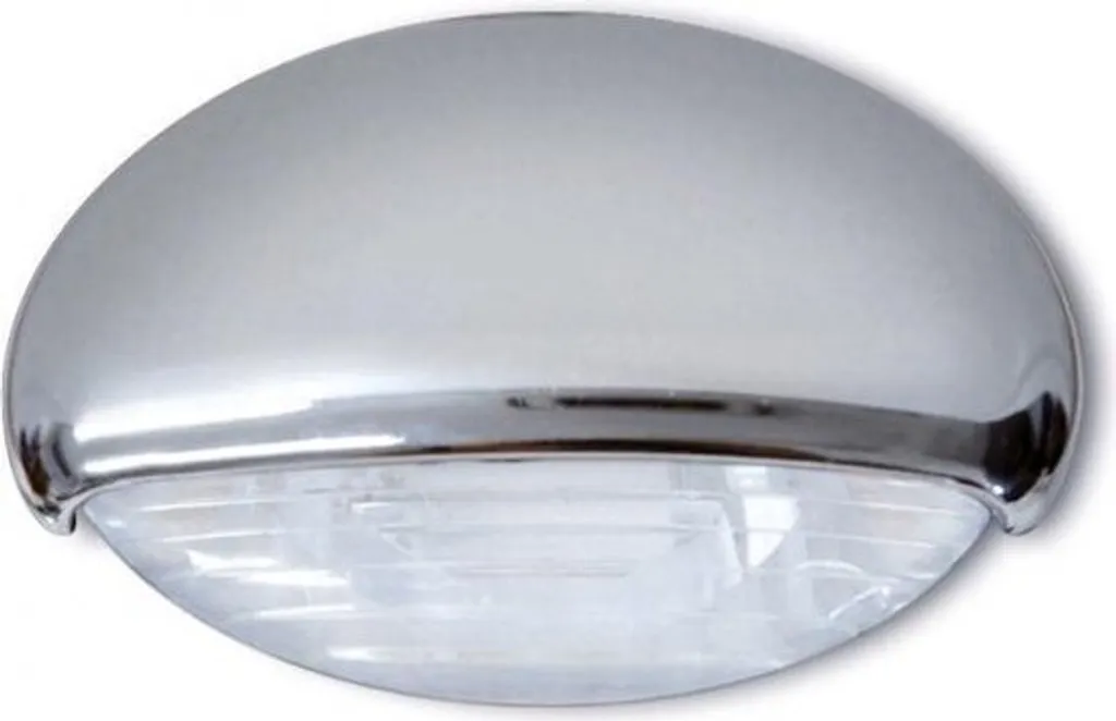 Spot de courtoisie LED bleu étanche IP65 46mm en chrome pour marine