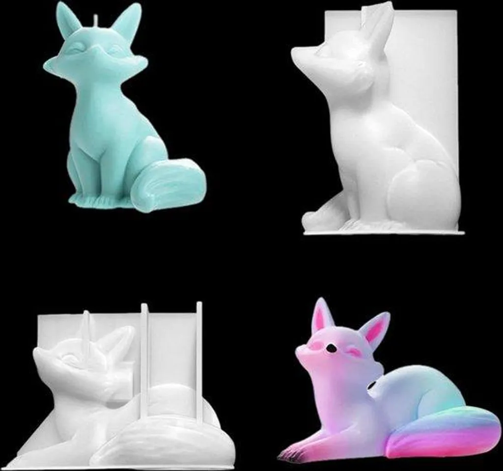 Moule silicone 3D forme animaux pour aromathérapie et moulage époxy DIY
