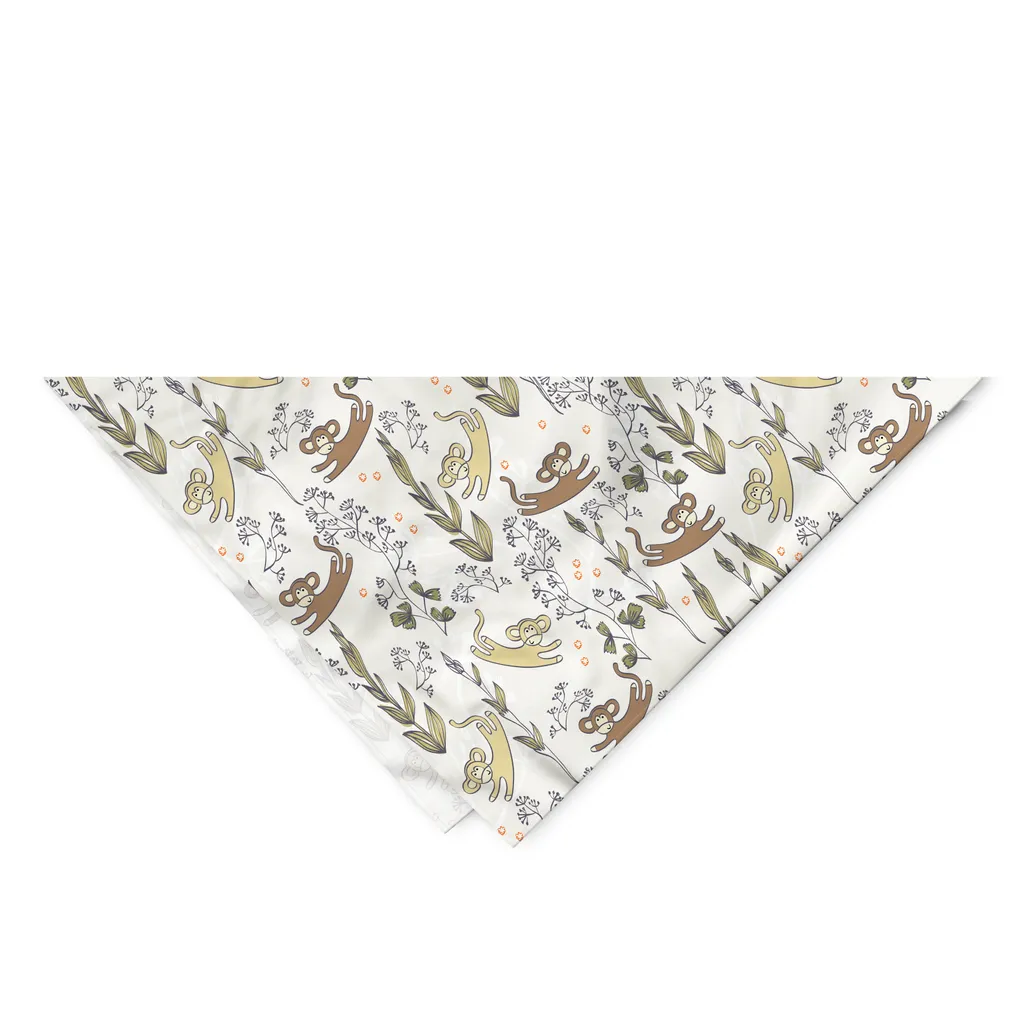 ABAKUHAUS Bandana per animali domestici, scimmia doodle, 55x55 cm, multicolore - 2