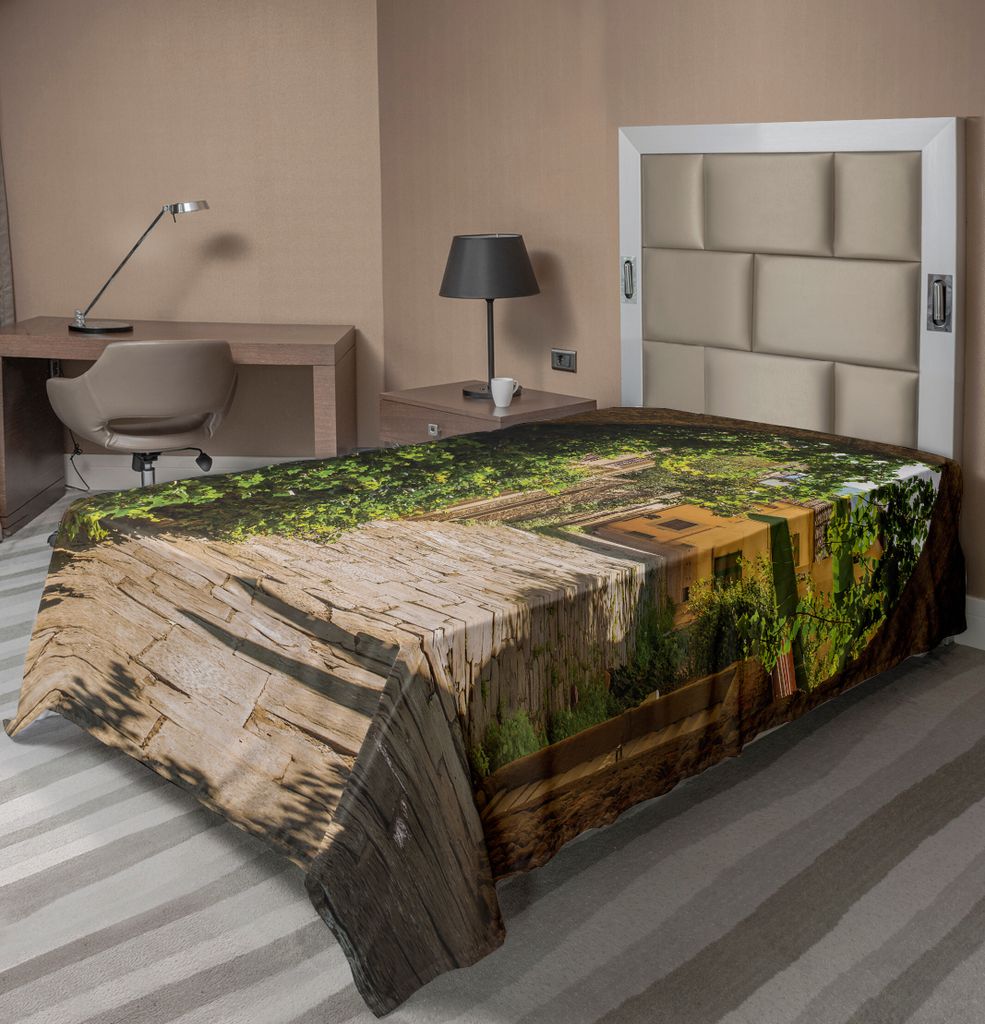 ABAKUHAUS Mittelalterlich Bettlaken, Straßen Der Toskana Altes Mittelmeer Mittelalter Stadt Europäische Hochkultur Italien, weiches bequemes ober...