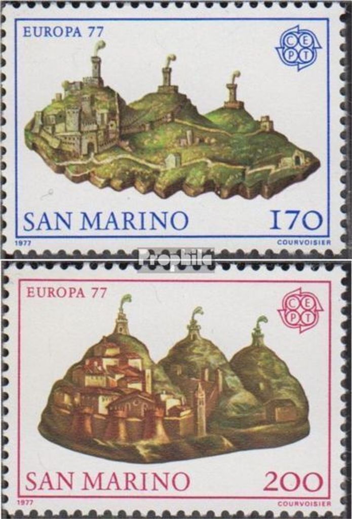 Briefmarken San Marino 1977 Mi 1131-1132 (kompl.Ausg.) postfrisch Europa -Landschaften