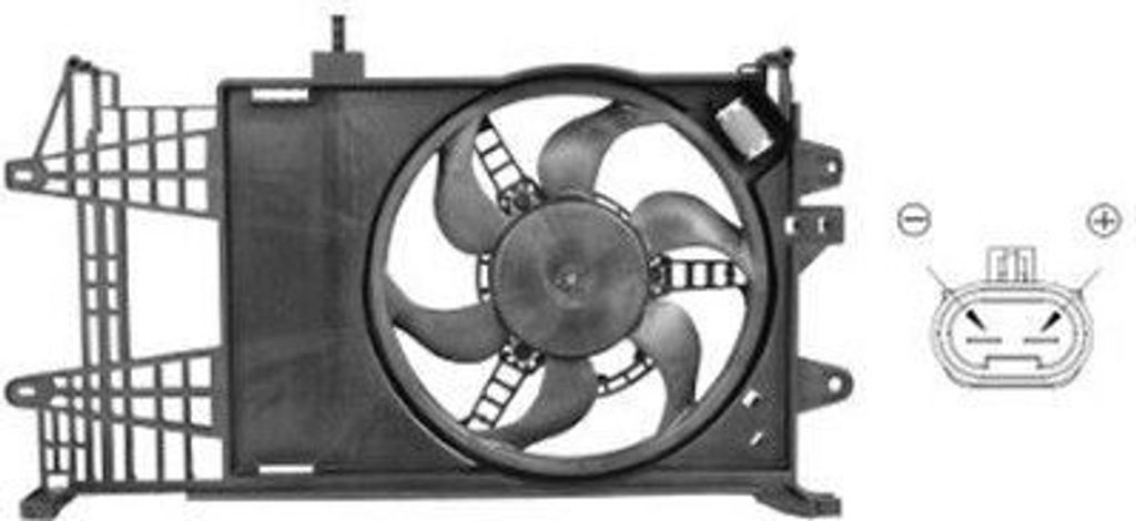 VAN WEZEL 1620751 Lüfter Motorkühlung Kühlerlüfter für FIAT PUNTO (188) Wasserkühler