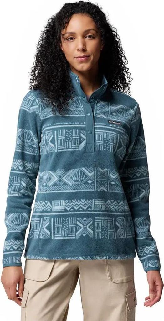 Columbia Benton Springs Printed Snap Fleece Mit Halbem Reißverschluss Blau XS Damen Blau XS