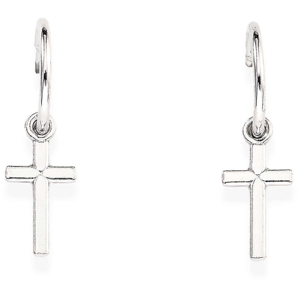 Stylish silver earrings with crosses ORCRB3