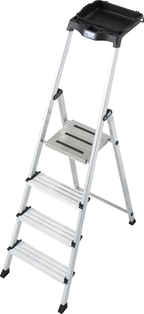 Escabeau stable KRAUSE MONTO Secury 4 marches : fini la chute des outils