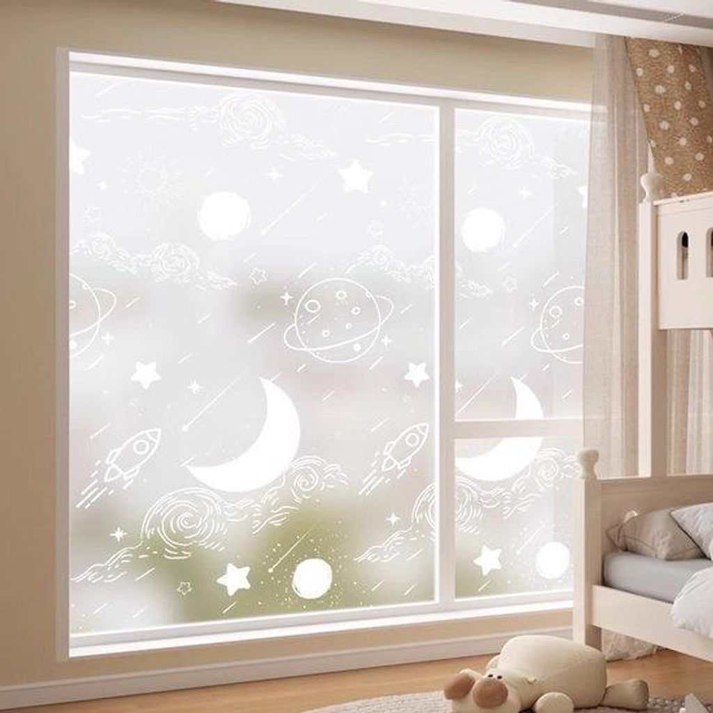 Transparante, UV-schutzende, dekorative Folie, 40 x 200 cm, für Badezimmer, Schlafzimmer, Büro und Vitrine