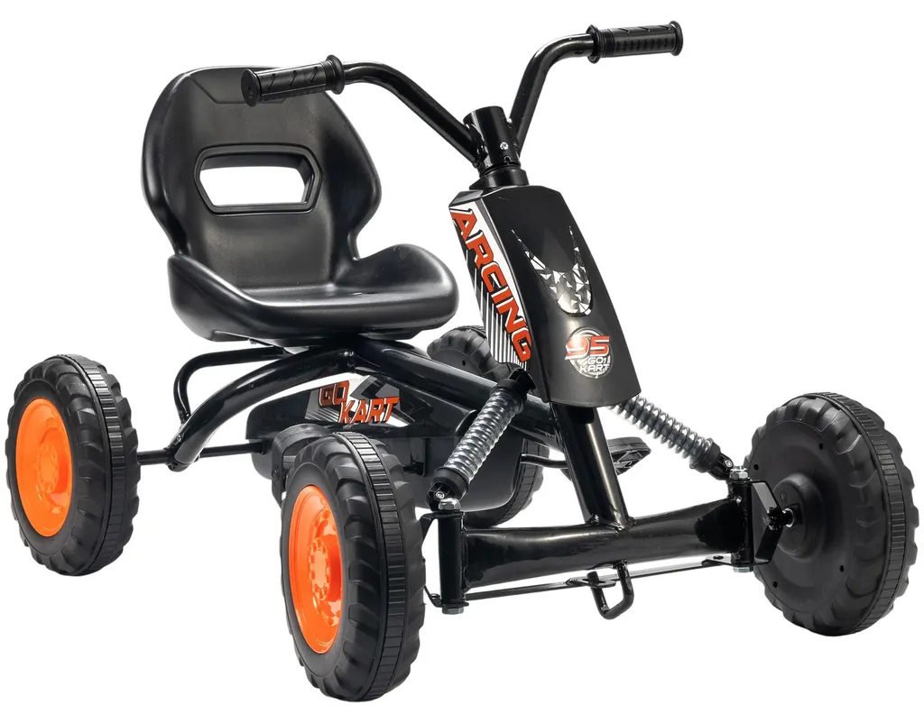 Karting à pédales extérieur pour petit, jeu de plein air noir 2-5 ans