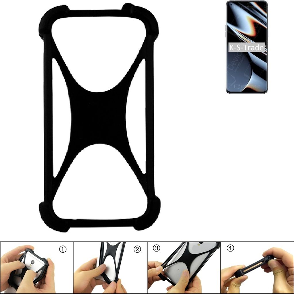 K-S-Trade Handy-Hülle Schutz-Hülle kompatibel mit Oppo Find X5 Pro Dimensity Edition Silikon Bumper TPU Softcase Smartphone Stoßschutz, schwarz