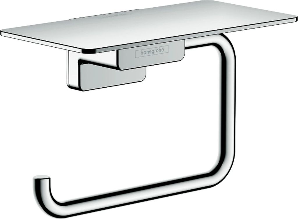 hansgrohe AddStoris Toilettenpapierhalter, mit Ablage, 41772000
