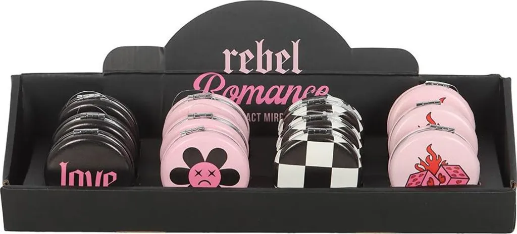 Miroir de poche compact SD10514 design Rebel Romance pack de 12 ex