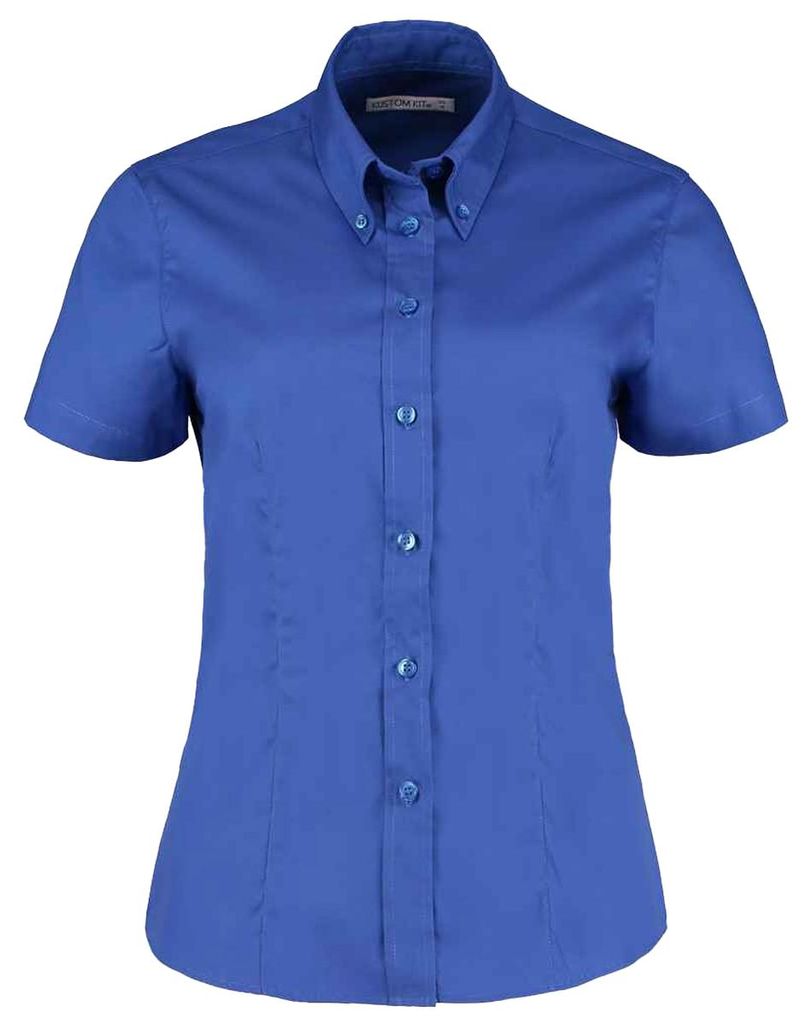 Kustom Kit - "Corporate" Hemd für Damen kurzärmlig LT5581 (L) (Königsblau)