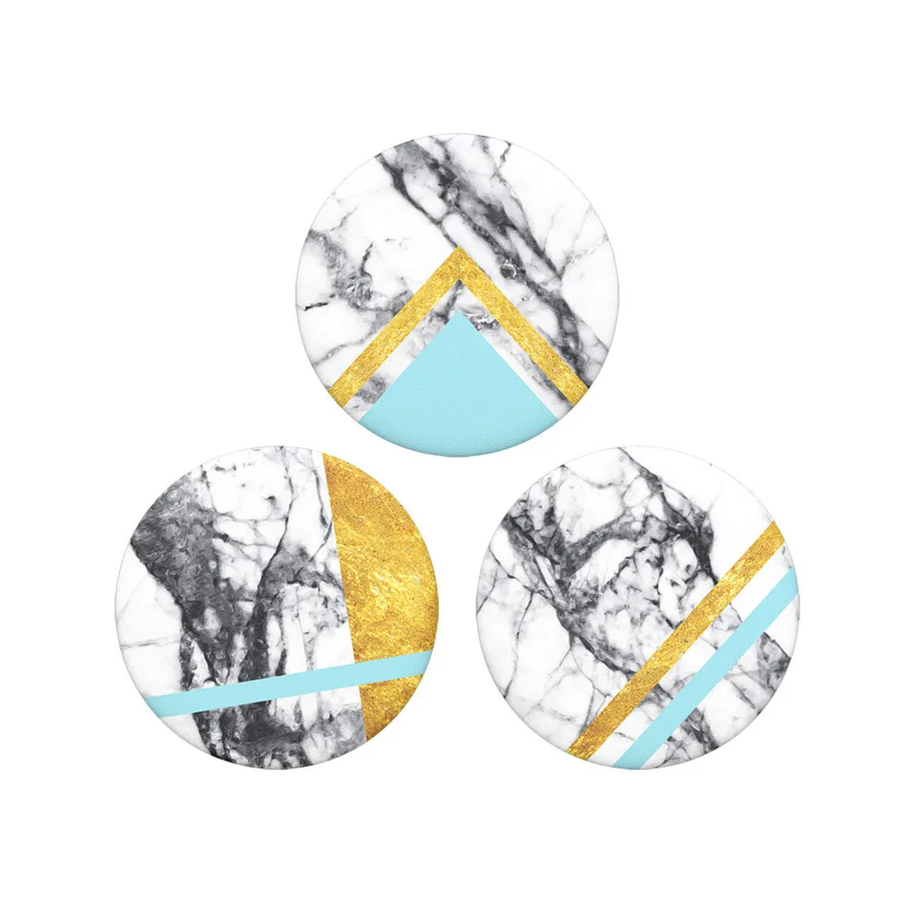 PopMinis White Marble Glam : Lot de 3 Grips Compacts Effet Marbre Chic