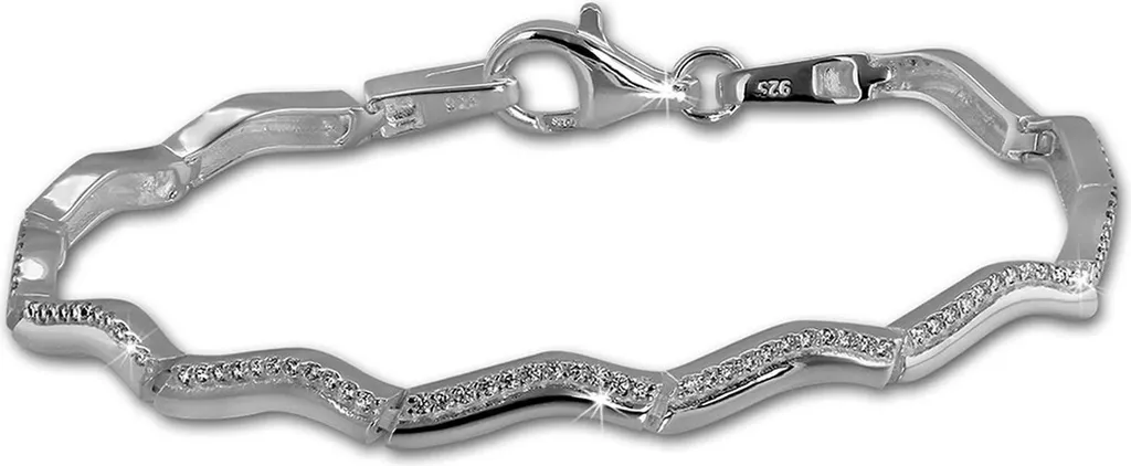 Bracelet femme argent 925 vague 18,5 cm : le bijou idéal pour un look élégant