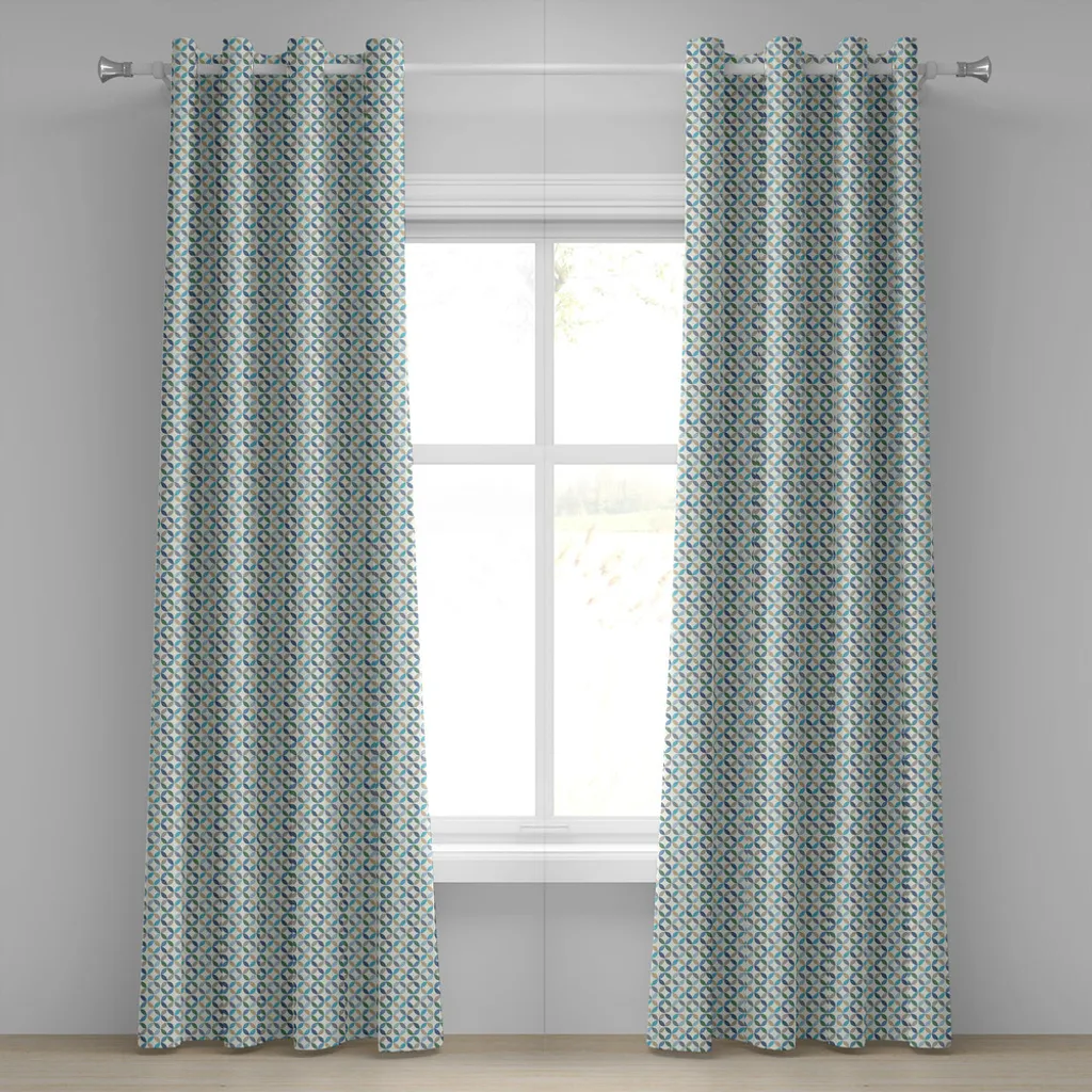 Rideau design pastel à rayures et points 280x245 cm textile premium
