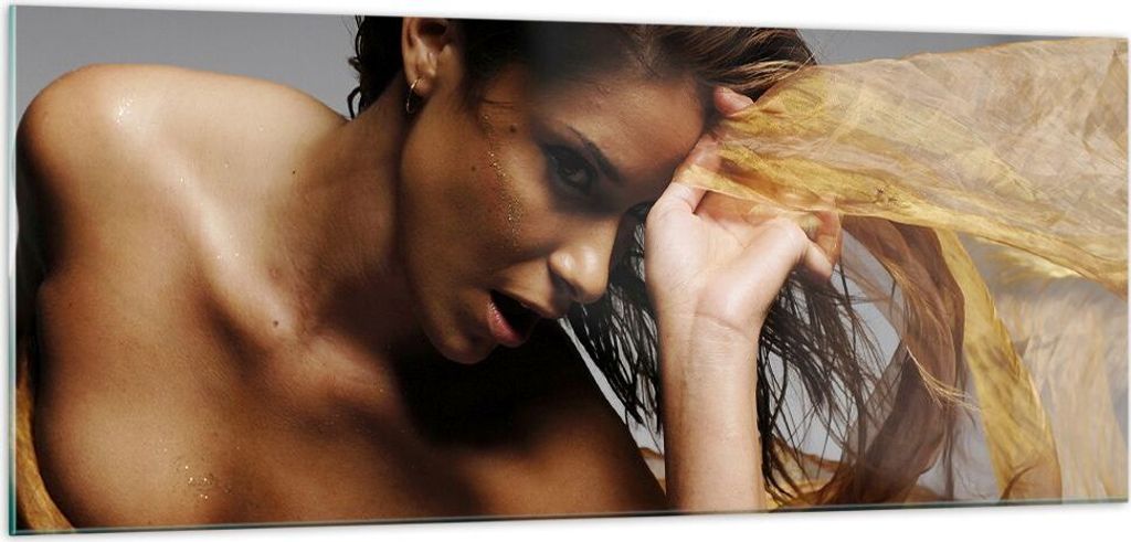 Bilder auf glas - Frau Pose Tanzen - 100x40cm - Glasbilder - Wandbilder - Kunstdruck - zum Aufhängen bereit - Wanddekoration aus Glas - Glas Bilde...