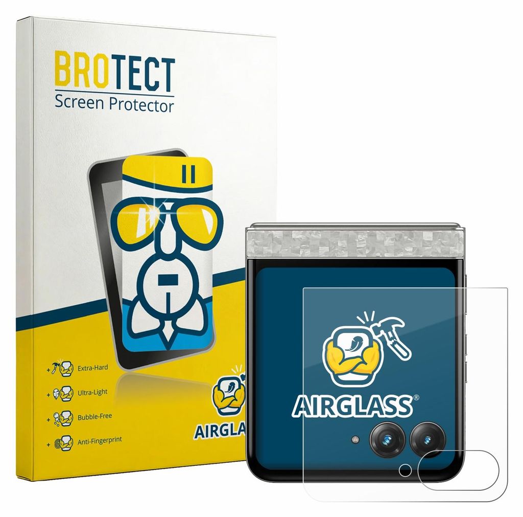 BROTECT Schutzglas für Motorola Razr 70 (Hinteres Display) Schutzfolie Panzer Folie Glas Display Schutz klar