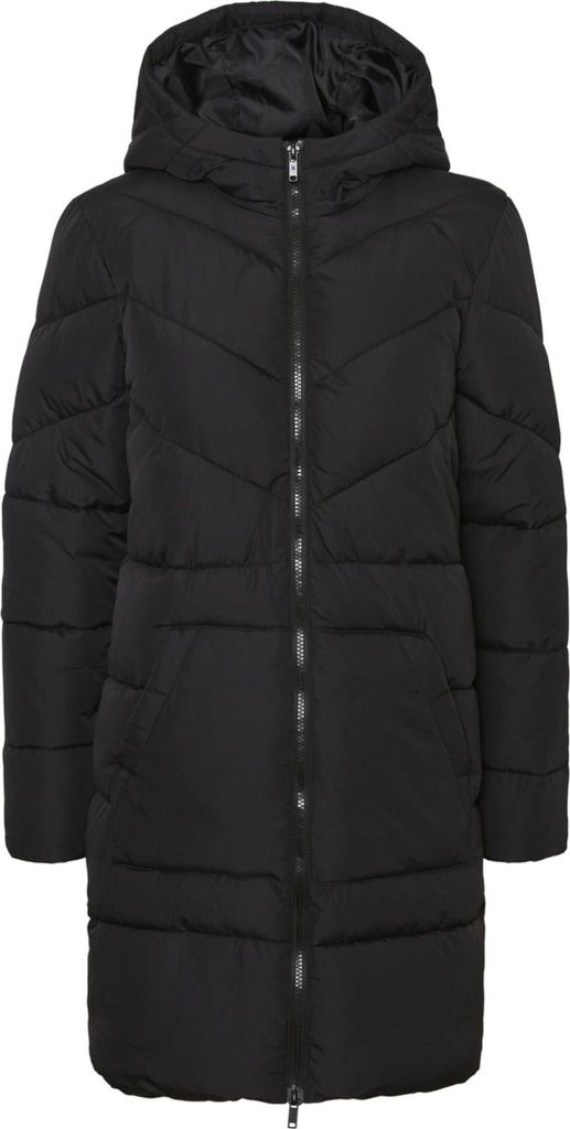 NOISY MAY Lange Puffer Jacke Wattierter Stepp Winter Blouson mit Kapuze NMDALCON Größe: 40
