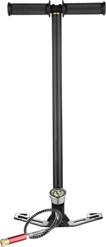 Pompa d'aria manuale, pompa per pistola ad aria compressa da 4500 psi, pompa PCP da 310 bar 3 fasi di ricarica della pistola ad aria compressa Pompa a mano a staffa, pompa a mano a staffa a tre fasi, kit di accessori completo per pompa d'aria manuale - 11