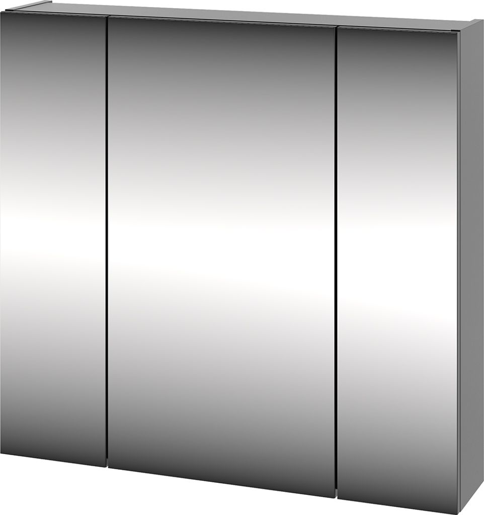 Spiegelschrank 80 cm breit modern in schwarz matt AVOLA-140