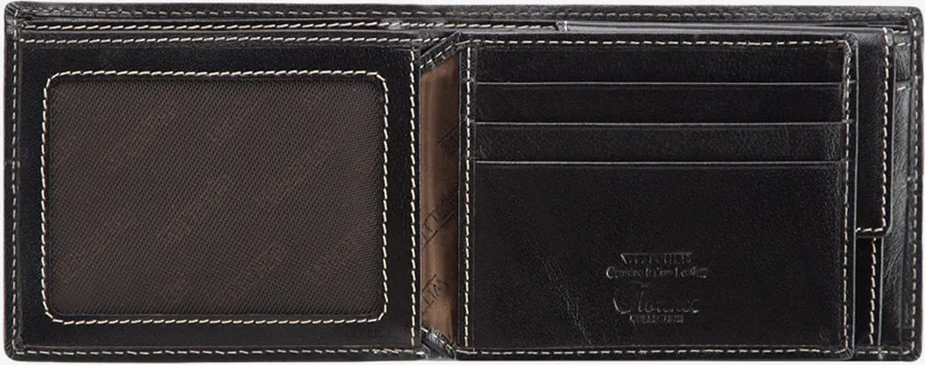 Portafoglio Wittchen Uomo Sottile Pelle Nera | Minimalismo di Lusso