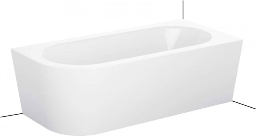 Bette Starlet V half vrijstaand bad 2-persoons 185x85cm glans wit plaatstaal