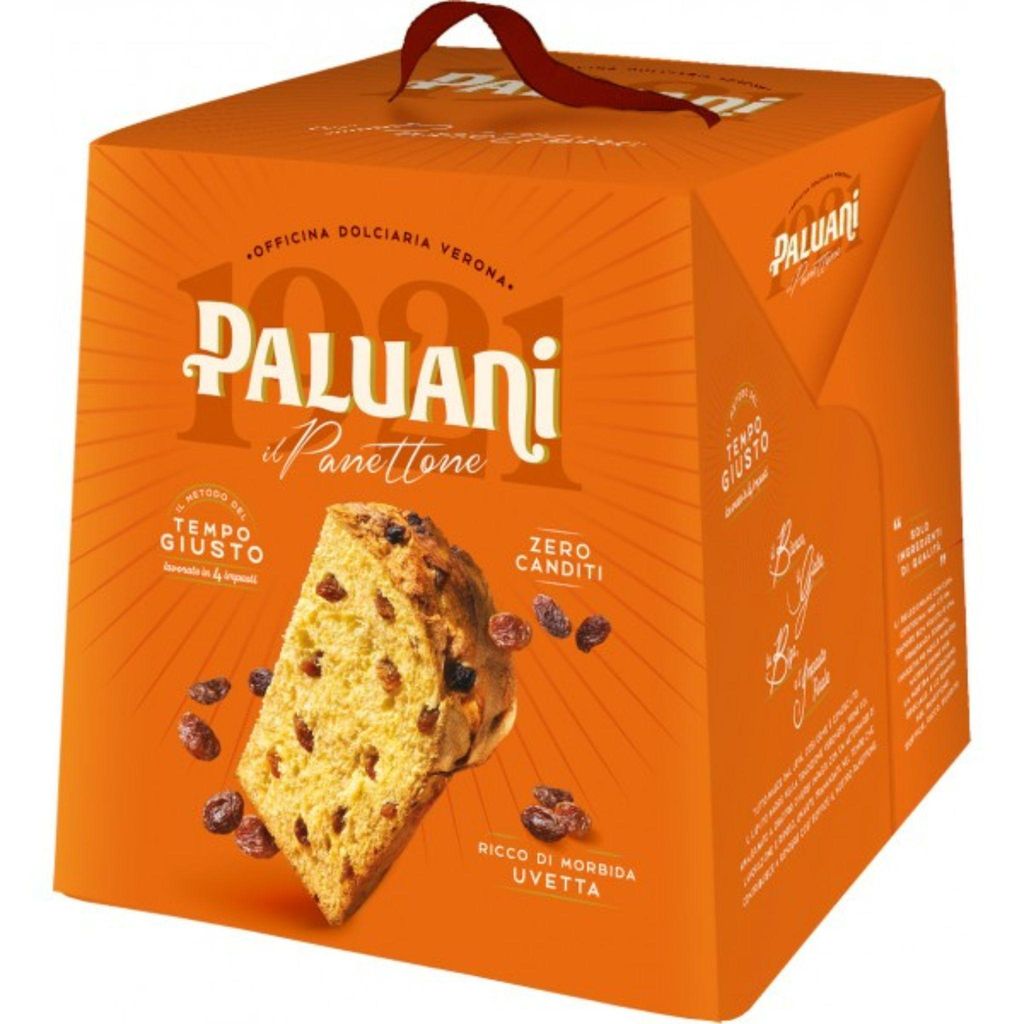 Paluani Panettone Zero Candied 700 g Miękkie, rodzynki i Zdjęcie produktu 