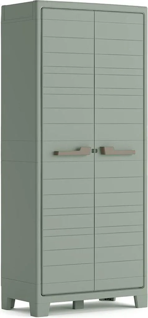 Armoire extérieure résine synthétique 80x44x182 cm avec lames réglables