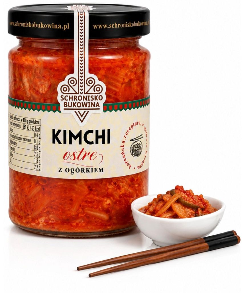 Kimchi mit Gurke HOT 300 g – Schronisko Bukowina Produktbild 