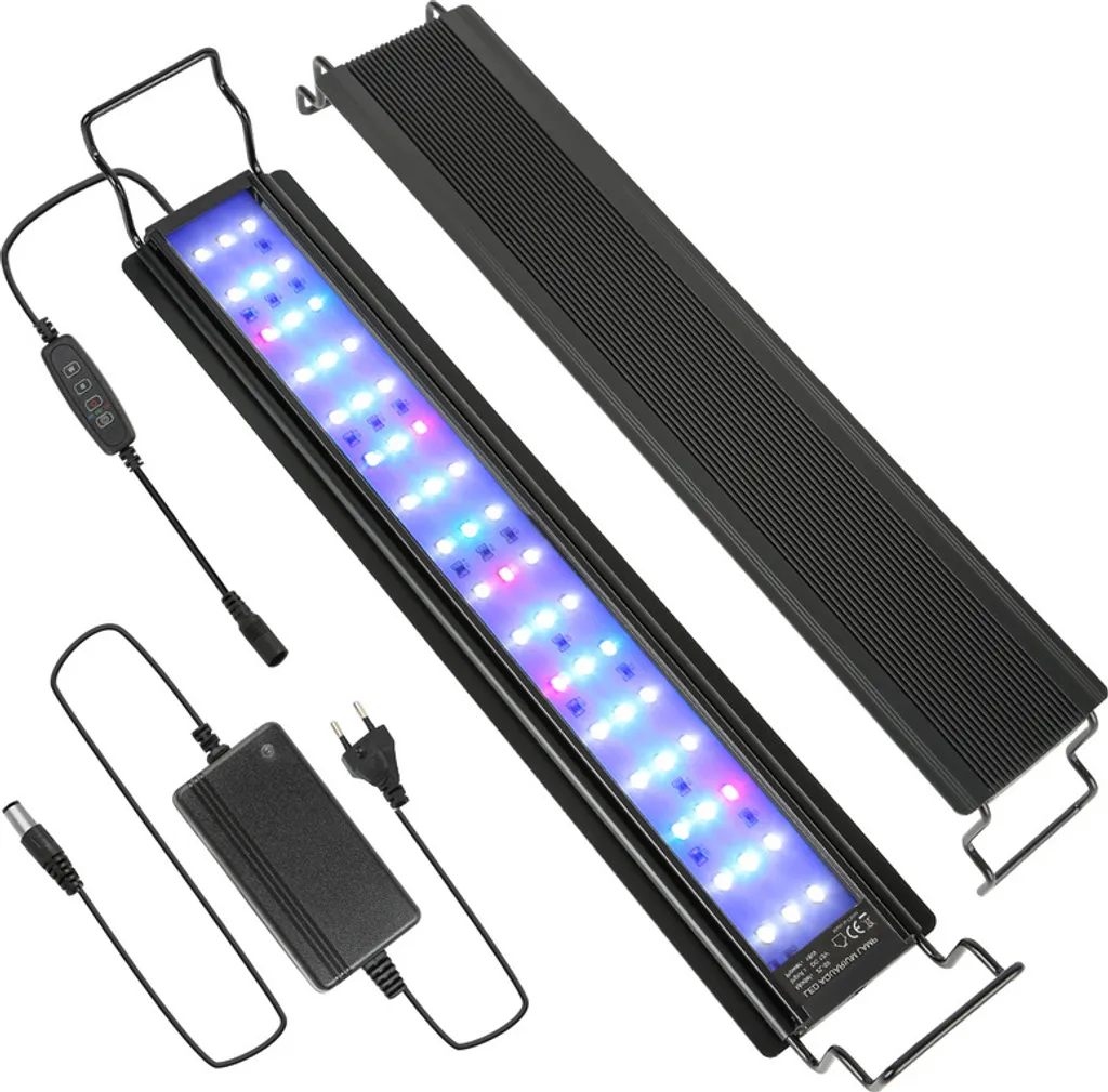 Fiqops 18W LED Acquario Timer RGB: Illuminazione Professionale 45-70cm