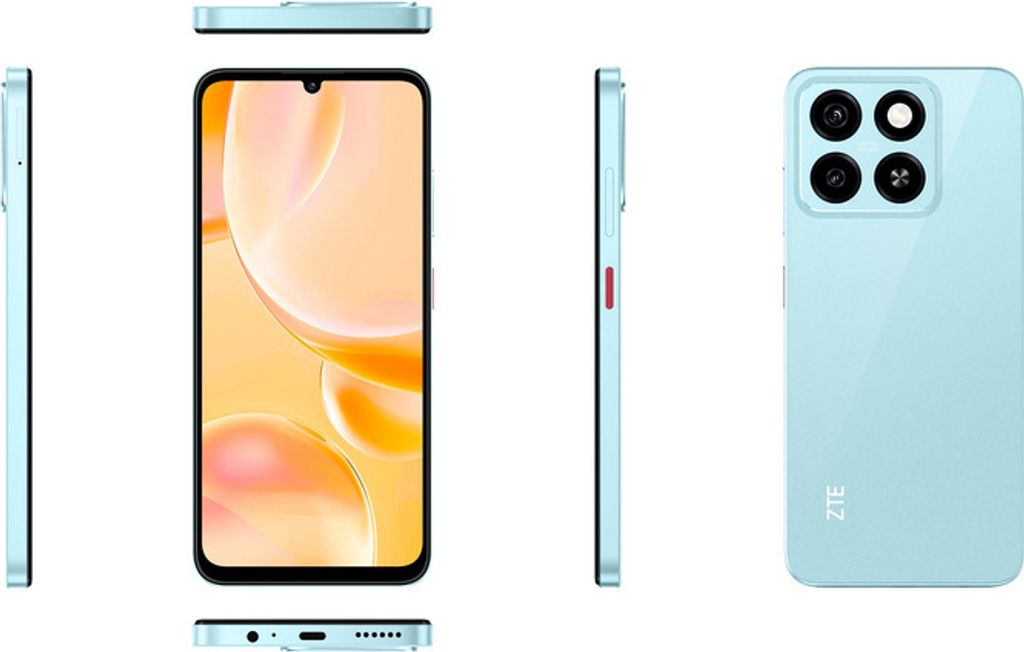 スマートフォン本体 ZTE Blade A55 128GB 4gb RAM Smartphone ZTE Blade A55 4/128GB (Water Blue)